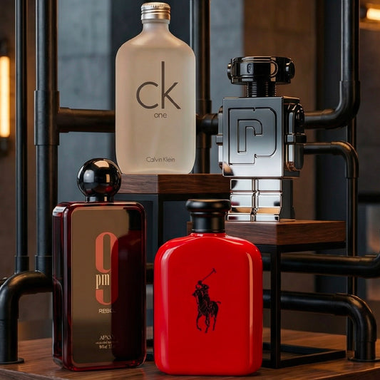 CK ONE, PHANTON ELIXIR, 9PM REBEL, POLO RED